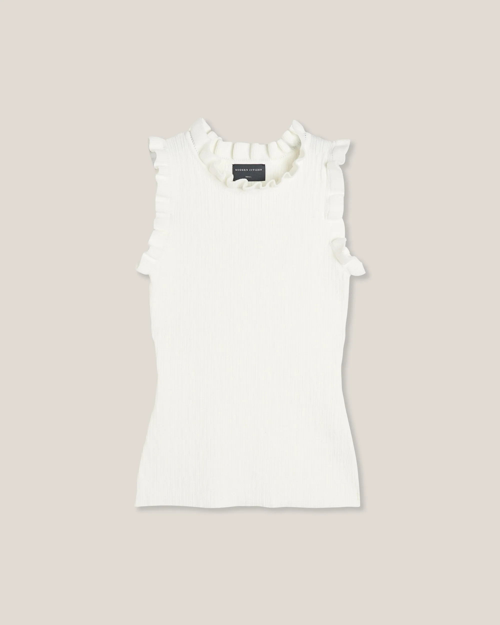 Azza Sleeveless Ruffle Trim Blouse