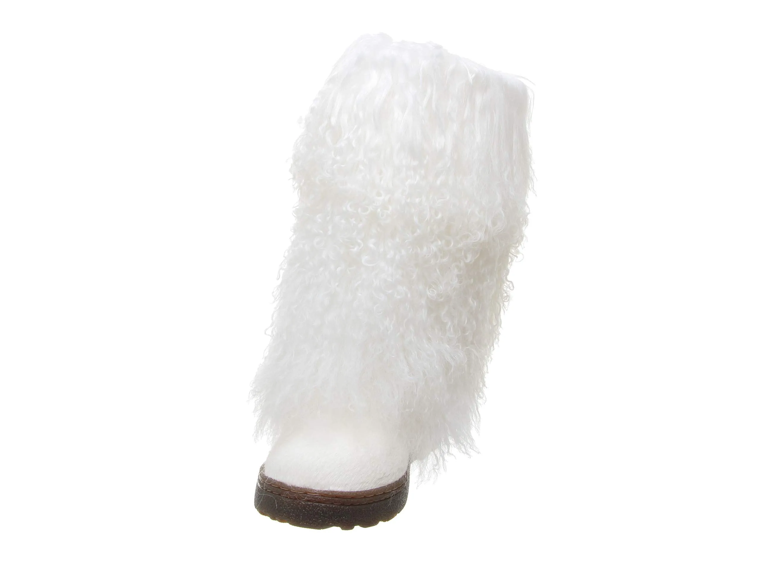 BEARPAW Women's Boetis White | Women's Boot Natural Fur | Women's Slip On Boot | Comfortable Winter Boot