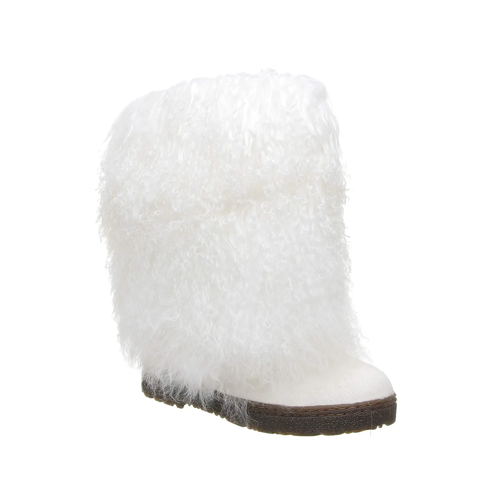 BEARPAW Women's Boetis White | Women's Boot Natural Fur | Women's Slip On Boot | Comfortable Winter Boot