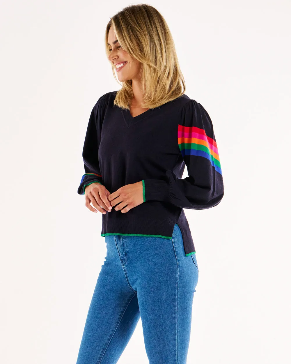 Betty Basics Tori Jumper Navy Rainbow