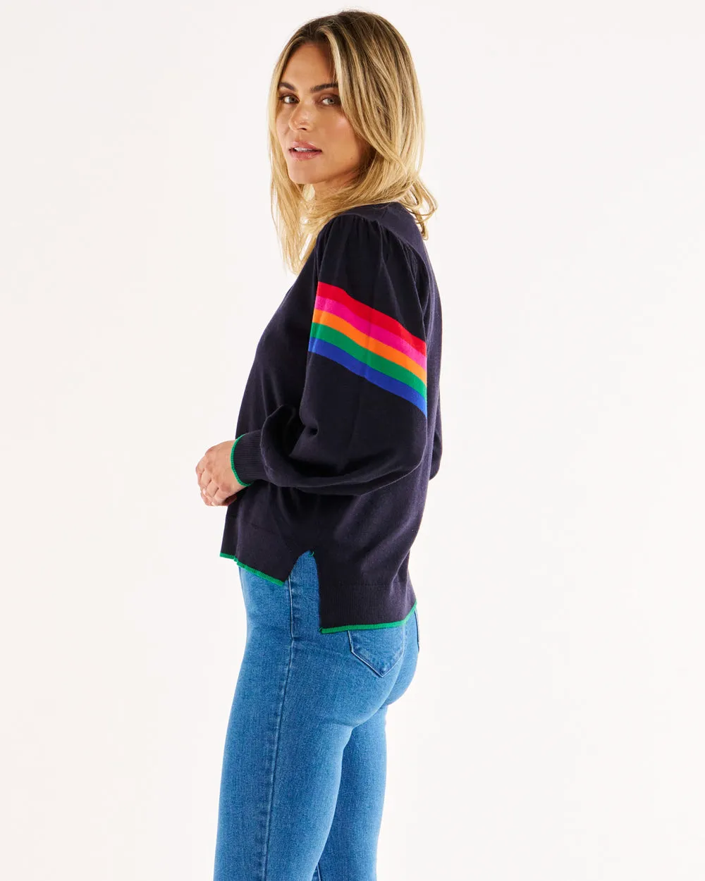 Betty Basics Tori Jumper Navy Rainbow