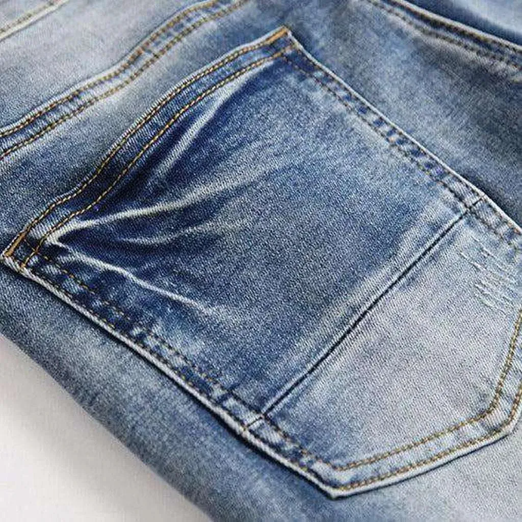 Biker jeans with side zippers