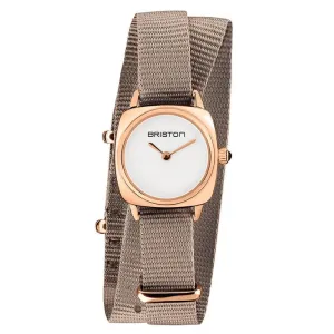 Briston Taupe Clubmaster Lady Watch 19924.SPRG.M.2.NT