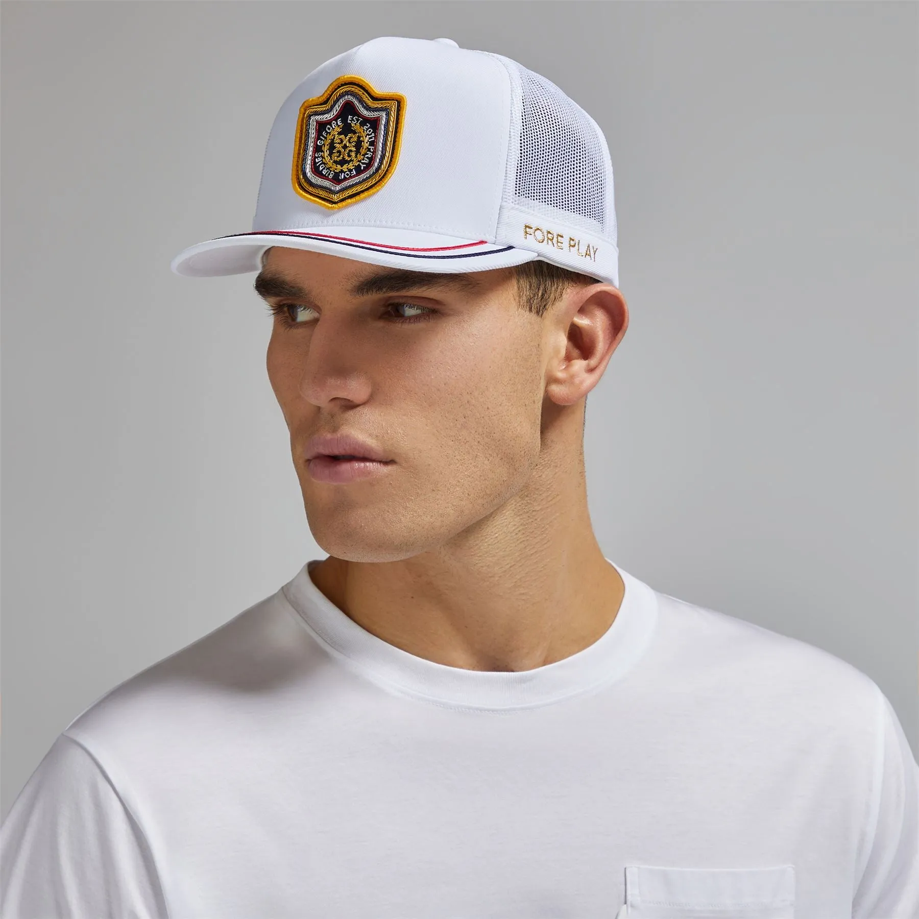 Bullion Stretch Twill Snapback Cap Snow - AW24