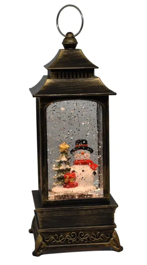 Christmas Musical Snow Globe Lantern (Snowman with Christmas Tree)