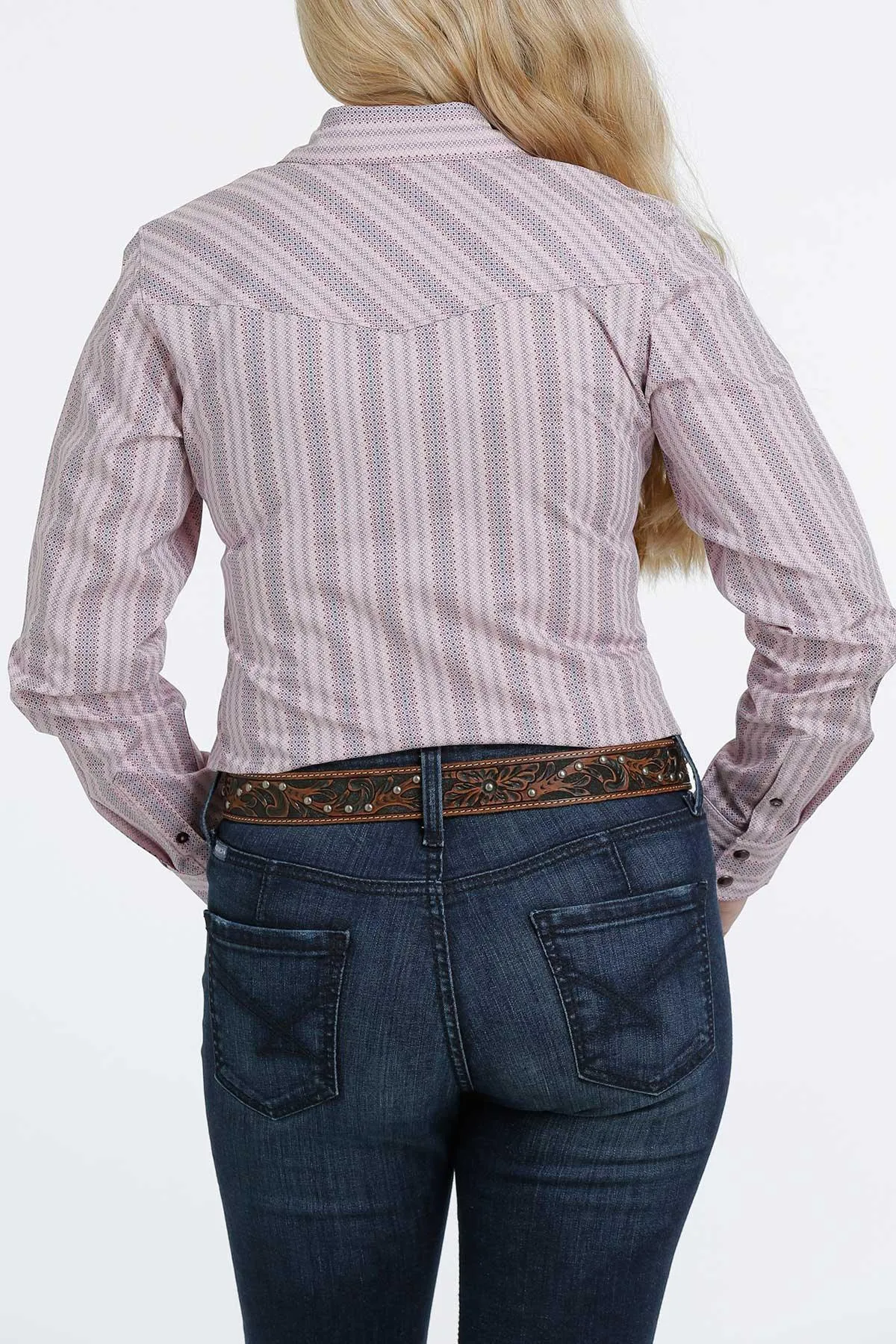 Cinch Women's Lavender Printed Western Snap Up Shirt MSW9201024