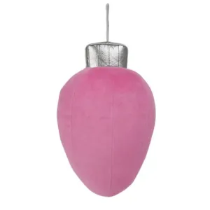 December Diamonds North Pole Sweet Shoppe 15.5" Pink Fabric Light Bulb