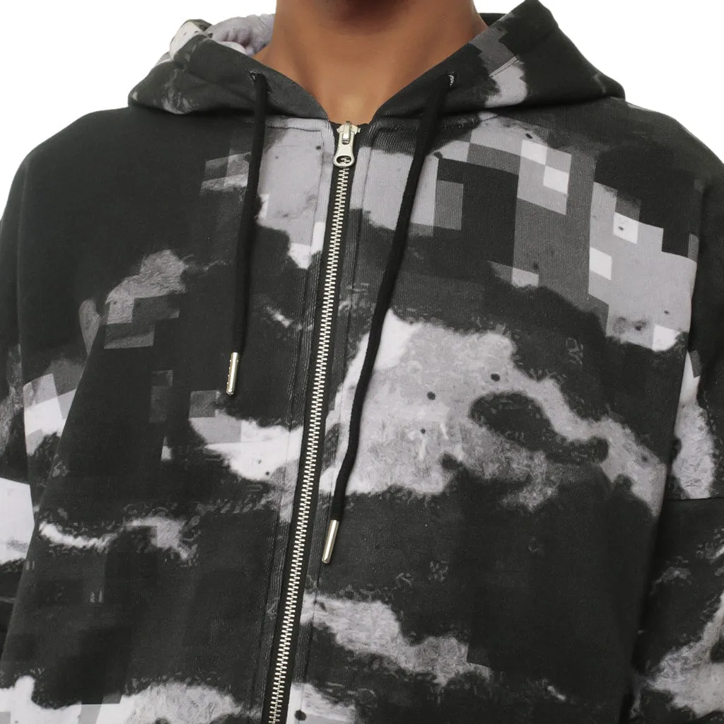 Digi Snow Camo Pullover Hooded Sweatshirt