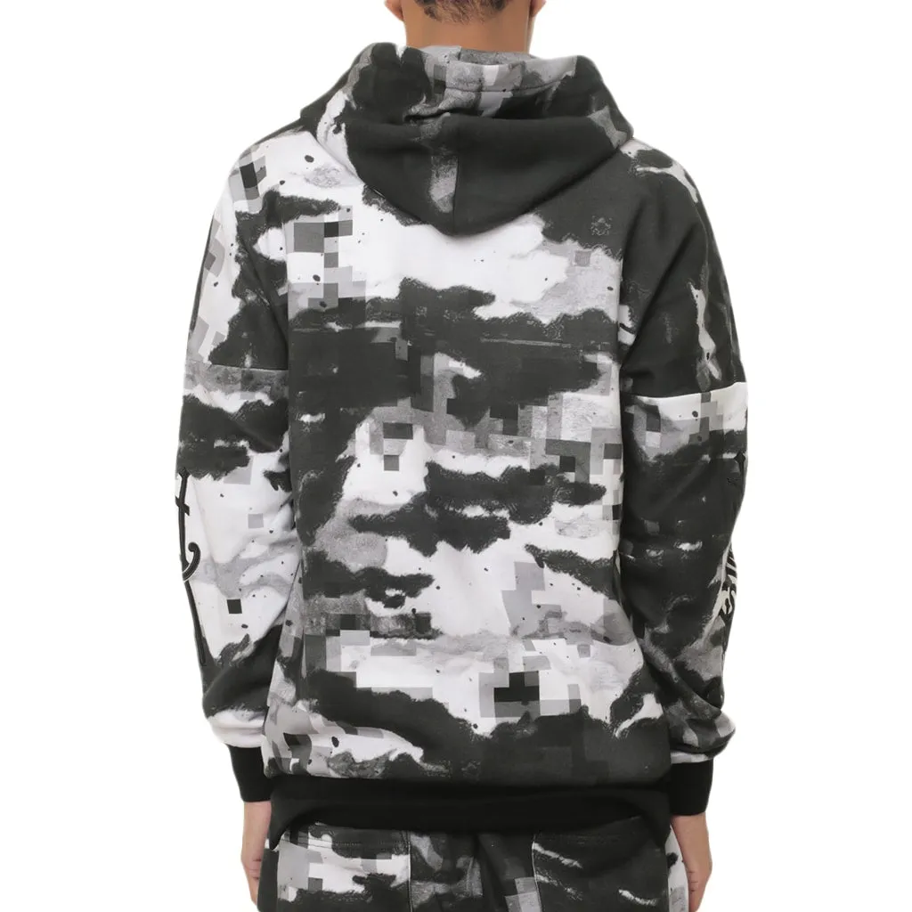 Digi Snow Camo Pullover Hooded Sweatshirt