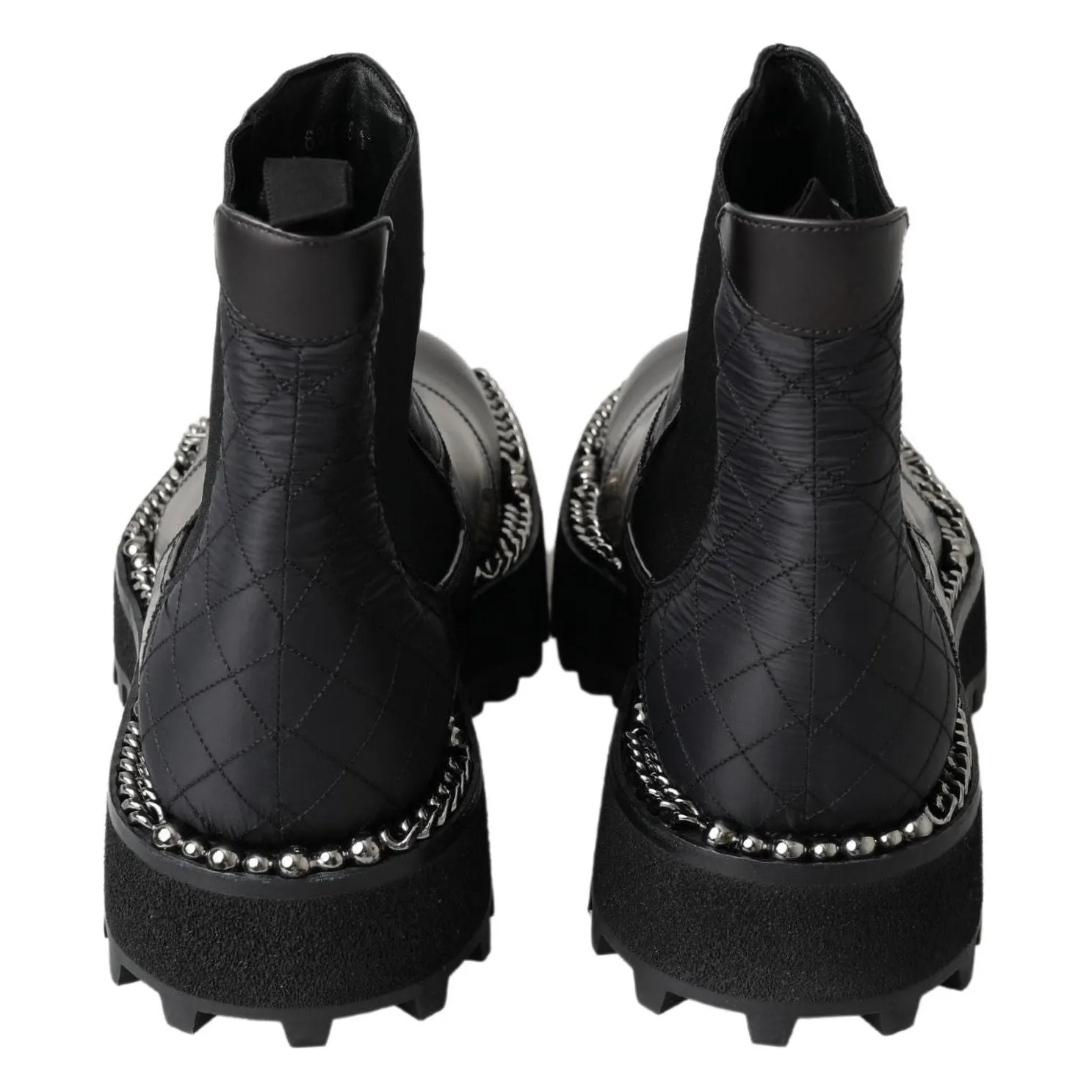 Dolce & Gabbana Elegant Black Ankle Stretch Slip On Boots