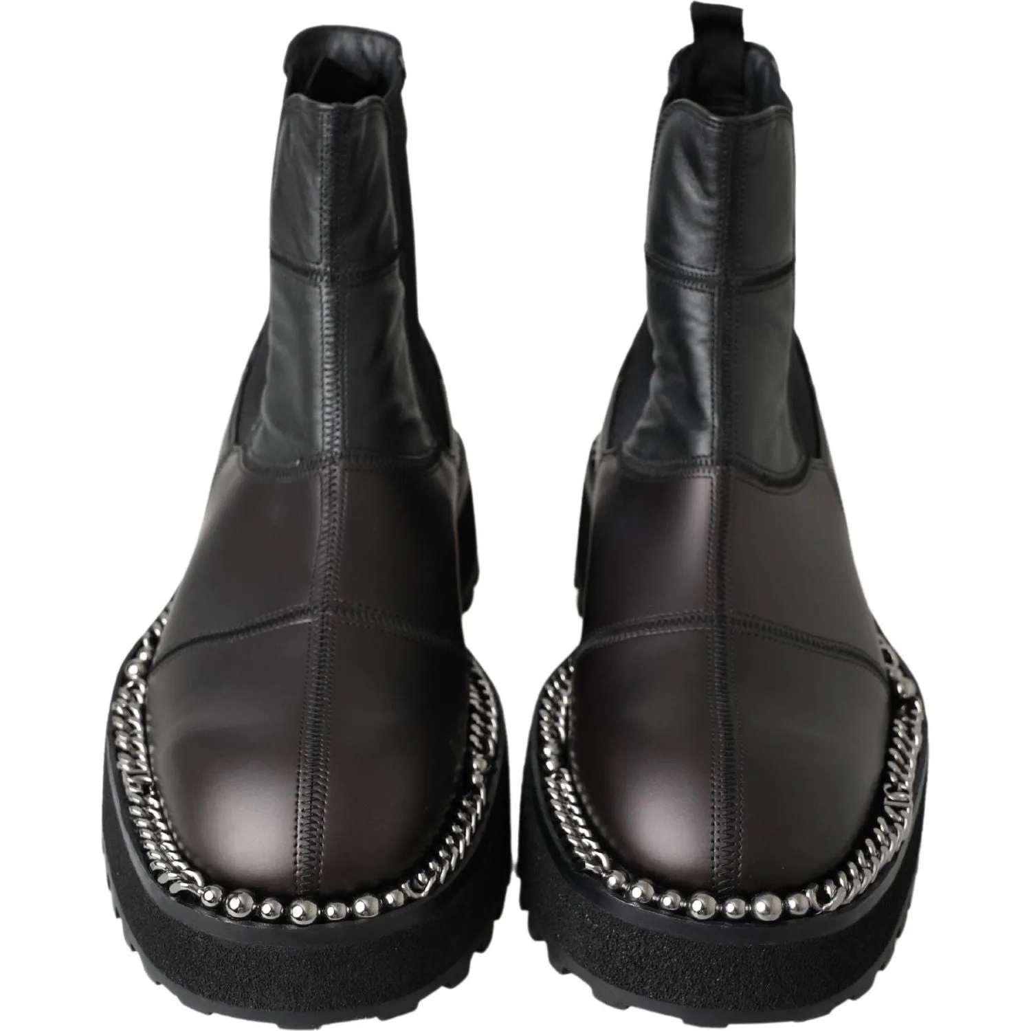 Dolce & Gabbana Elegant Black Ankle Stretch Slip On Boots