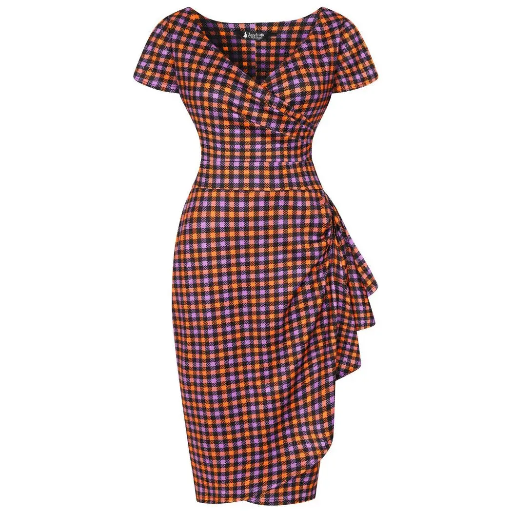 Elsie Dress - Halloween Gingham