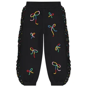 Embroidered Bow Joggers