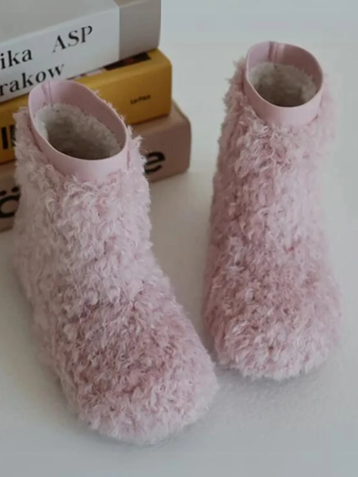 Fuzzy And Warm Wooly Winter Boots by Liv And Mia