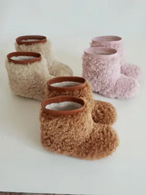 Fuzzy And Warm Wooly Winter Boots by Liv And Mia