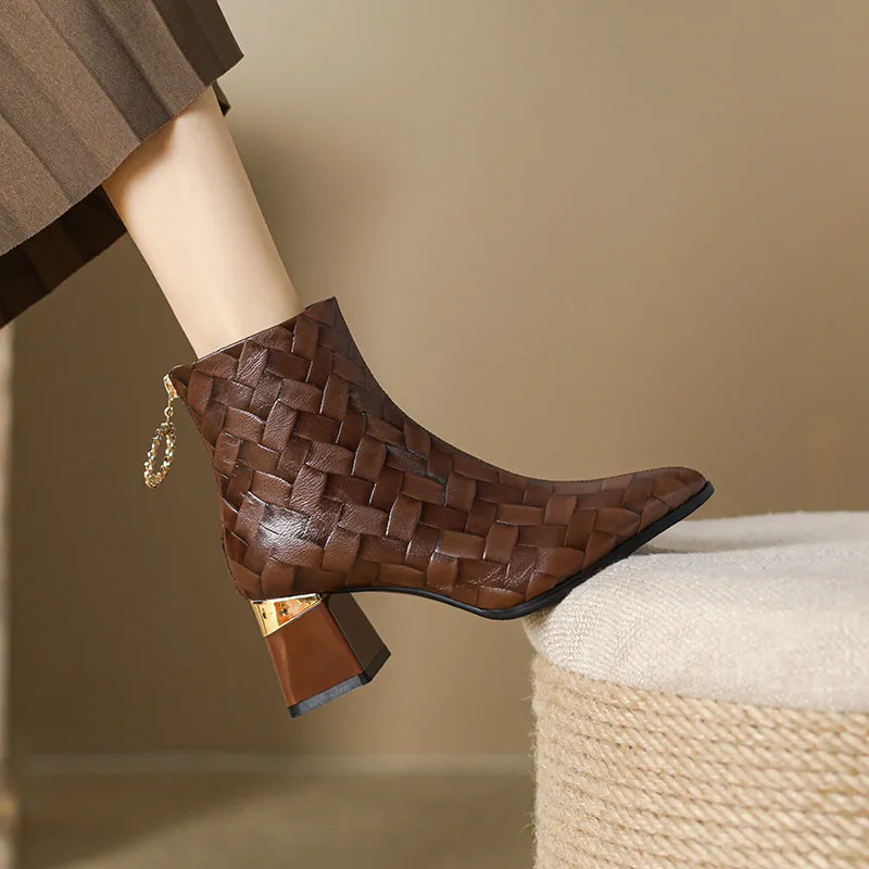 FY Zoe Block Heel Ankle Boots