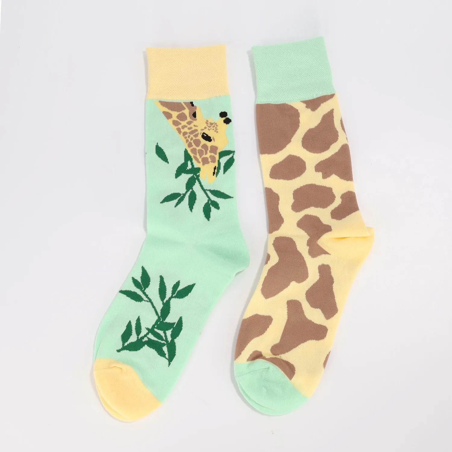 Giraffe Eating Grass Socks