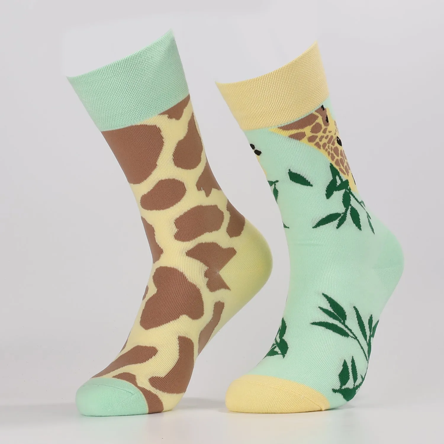 Giraffe Eating Grass Socks