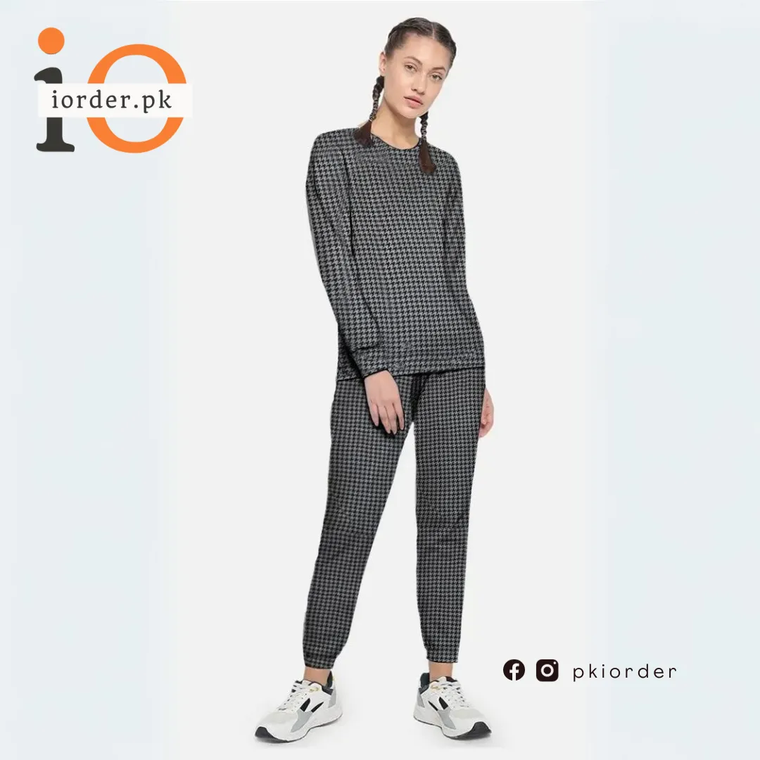 Green Check Pattern Loungewear Set