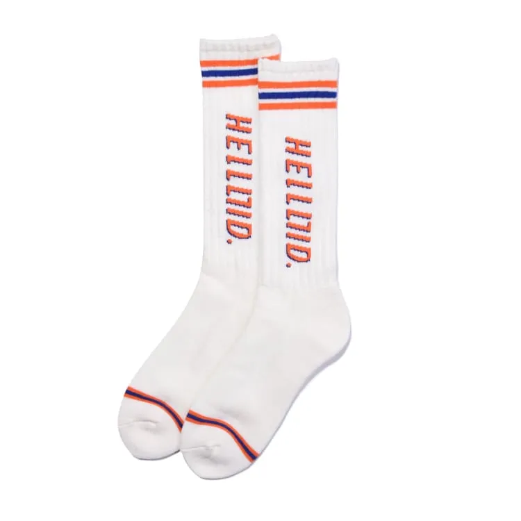 Helloid Logo Snow Socks-WHITE