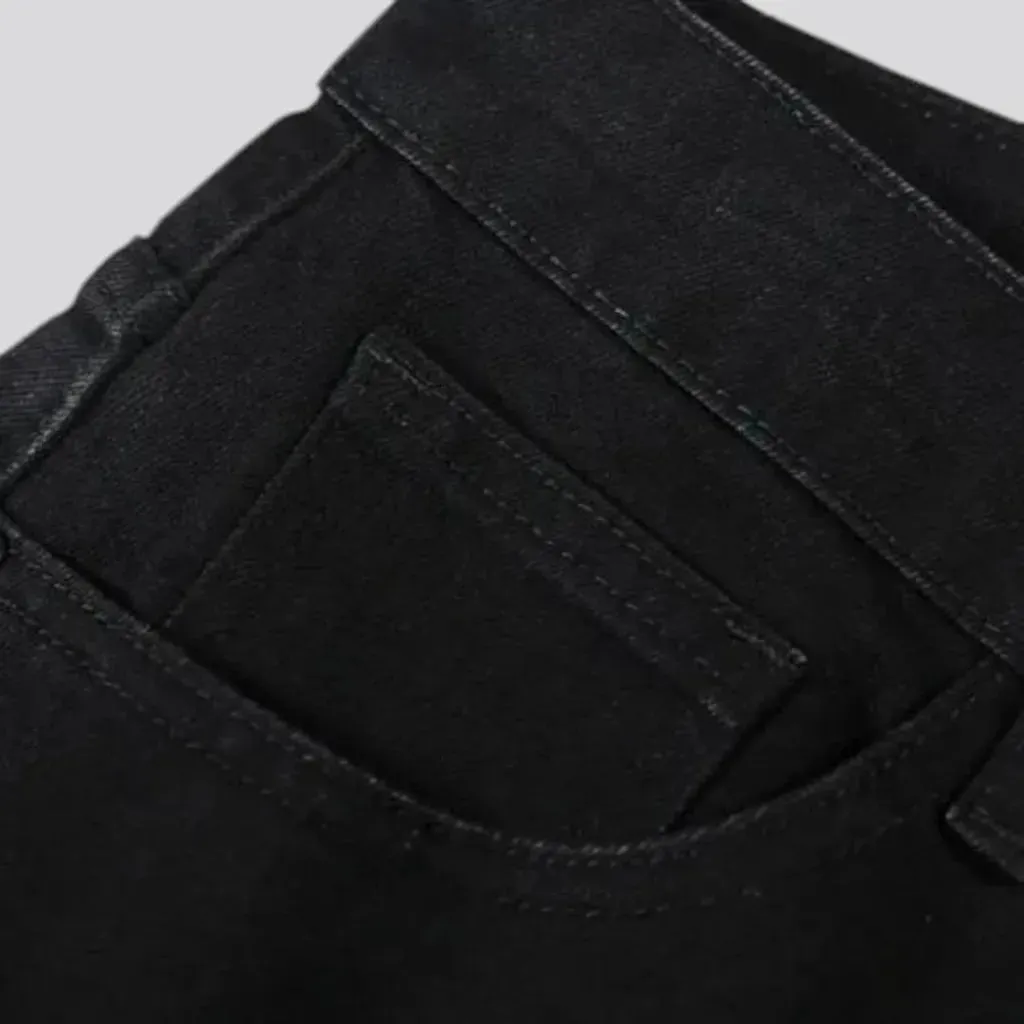 High-rise tapered jeans for men