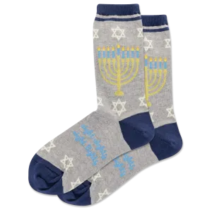 HOTSOX Women's Menorah Crew Socks