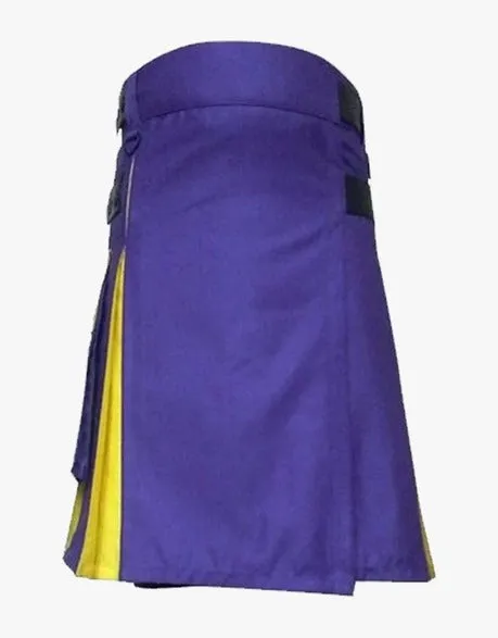 HYBRID BLUE-YELLOW KILT FOR WOMEN