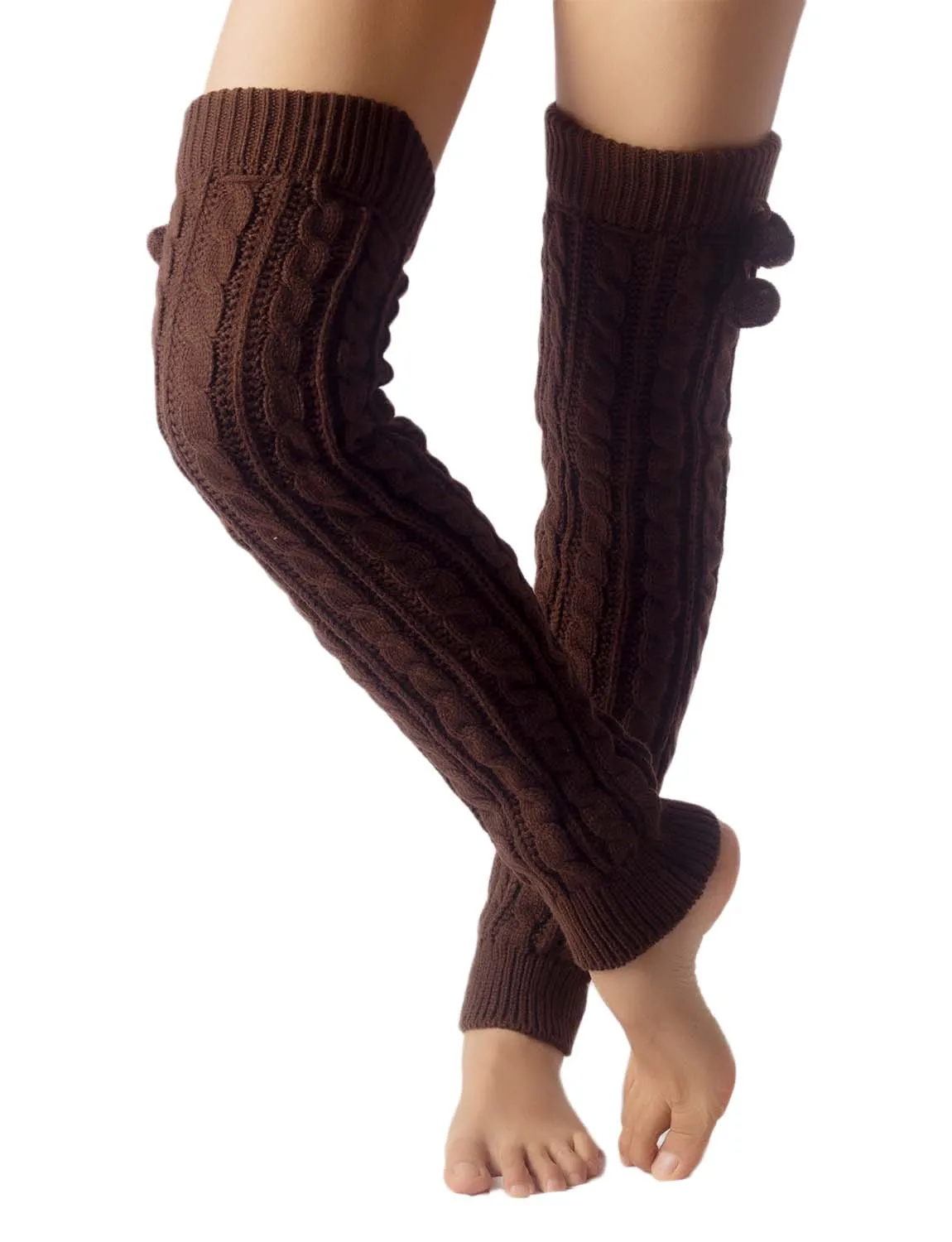 iB-iP Women's Leg Warmer Ballet Dancers Aerobics Cute Knee High Thermal Costume