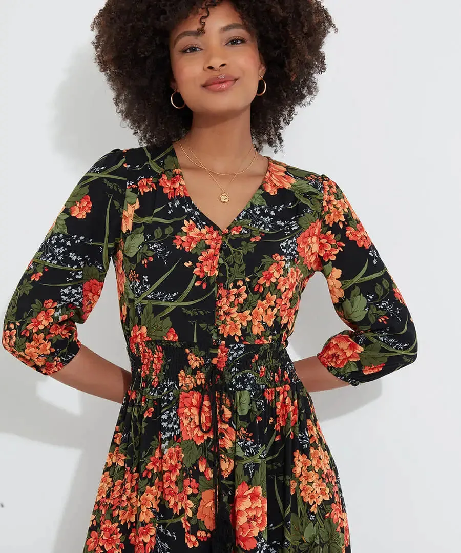 Joe Browns 10 Black Sienna Florals Dress