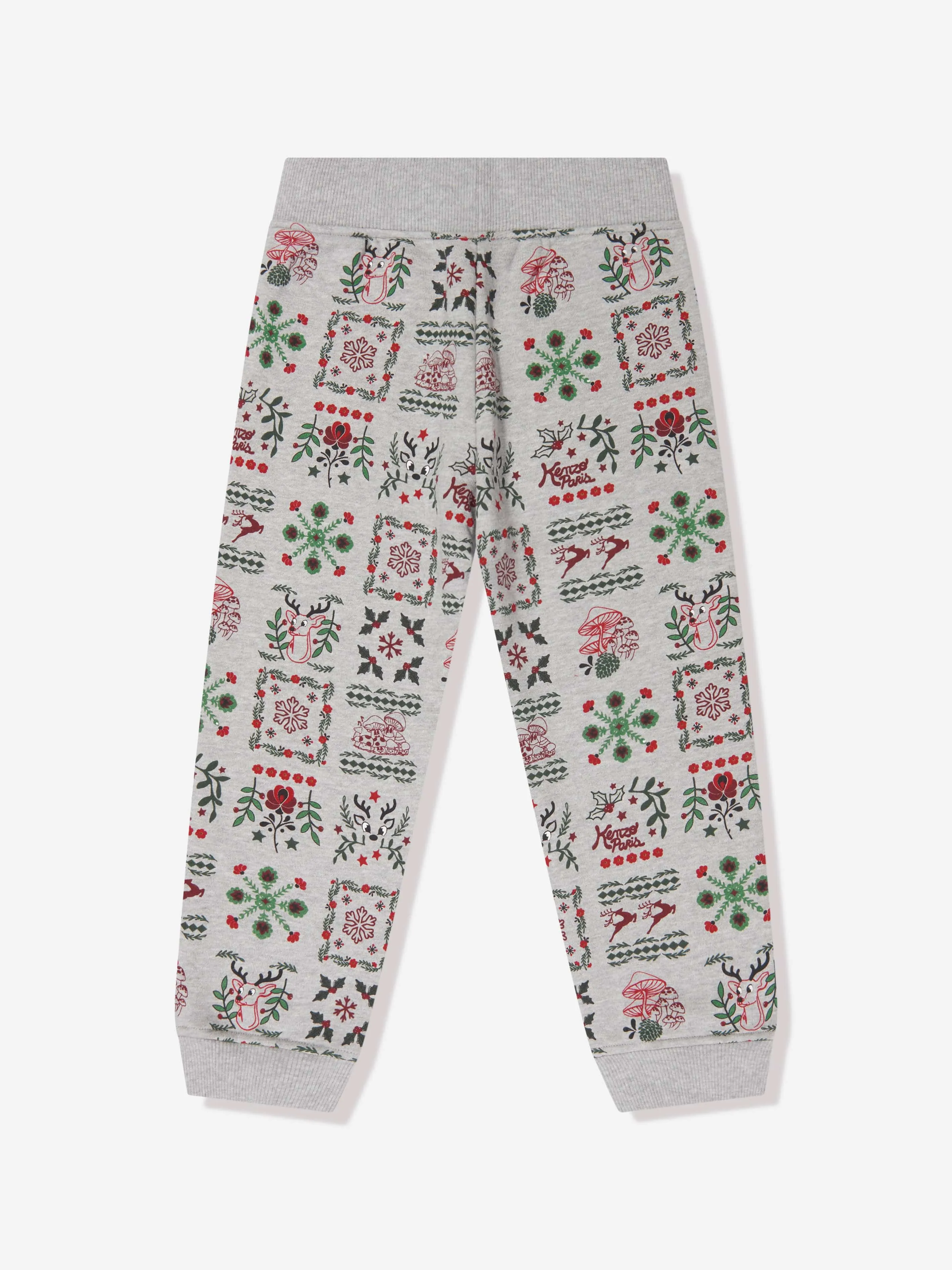 KENZO Boys Seasonal Print Joggers in Grey