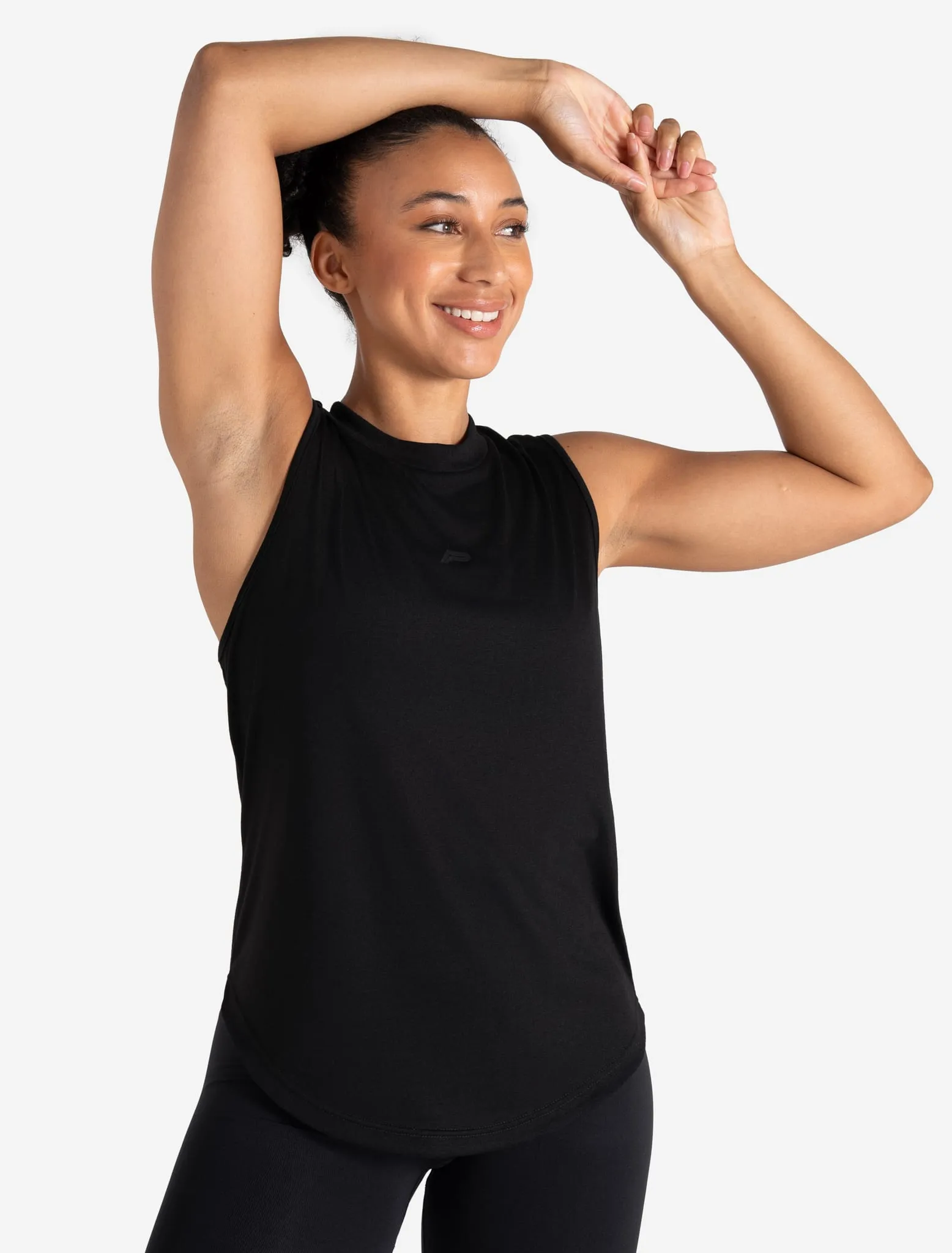 Lightweight Oversized Gym Tank - Black