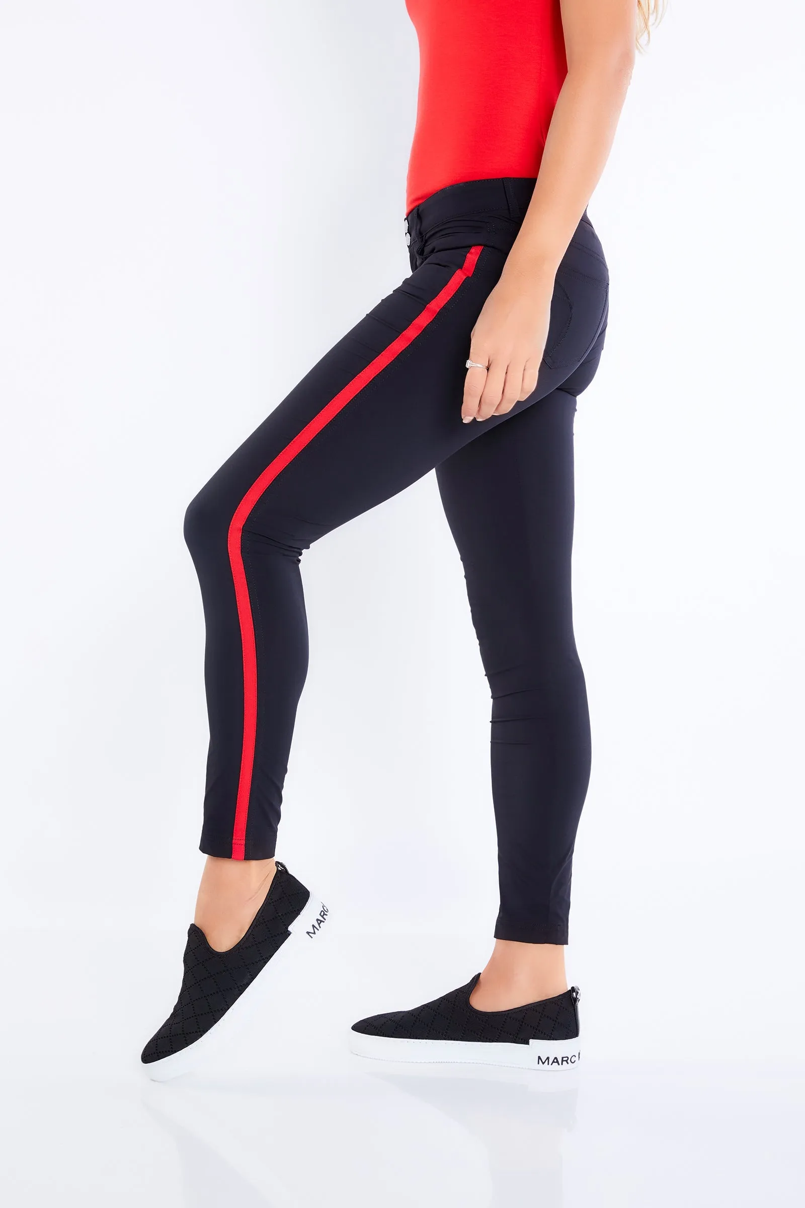 Luisa Stripe Skinny Jean Lightweight Pant