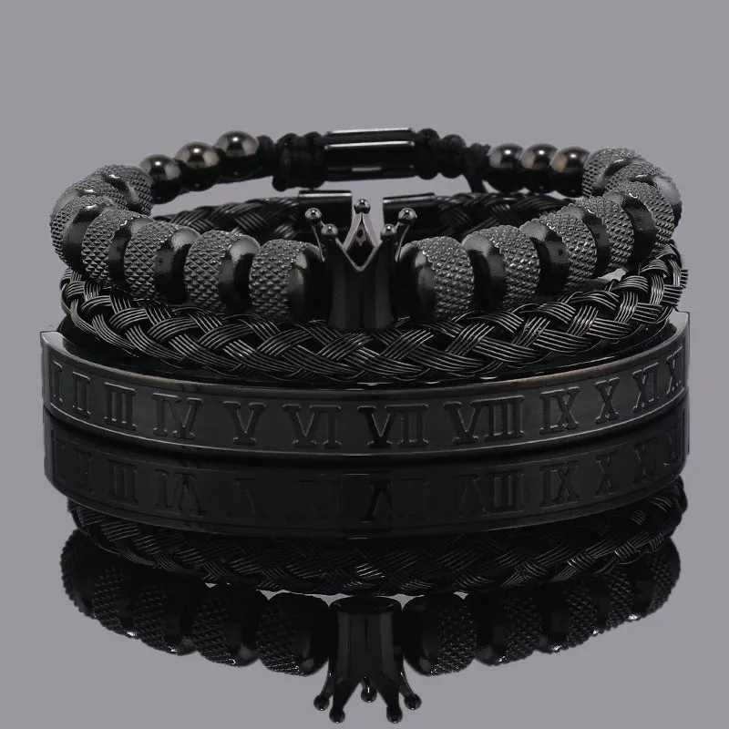 Luxury Crown Roman Stainless Steel Bracelet