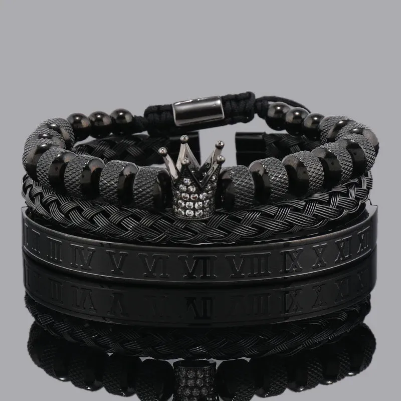 Luxury Crown Roman Stainless Steel Bracelet