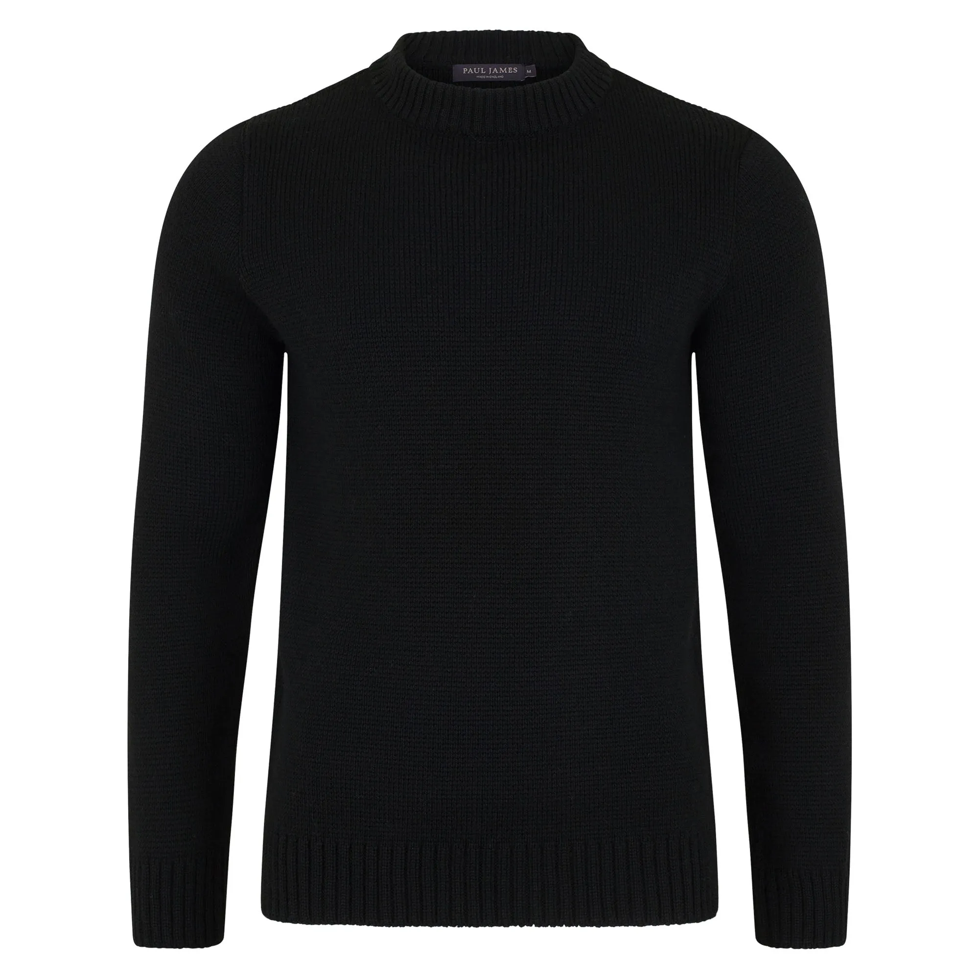 Mens Chunky Merino Wool Crew Neck Jumper