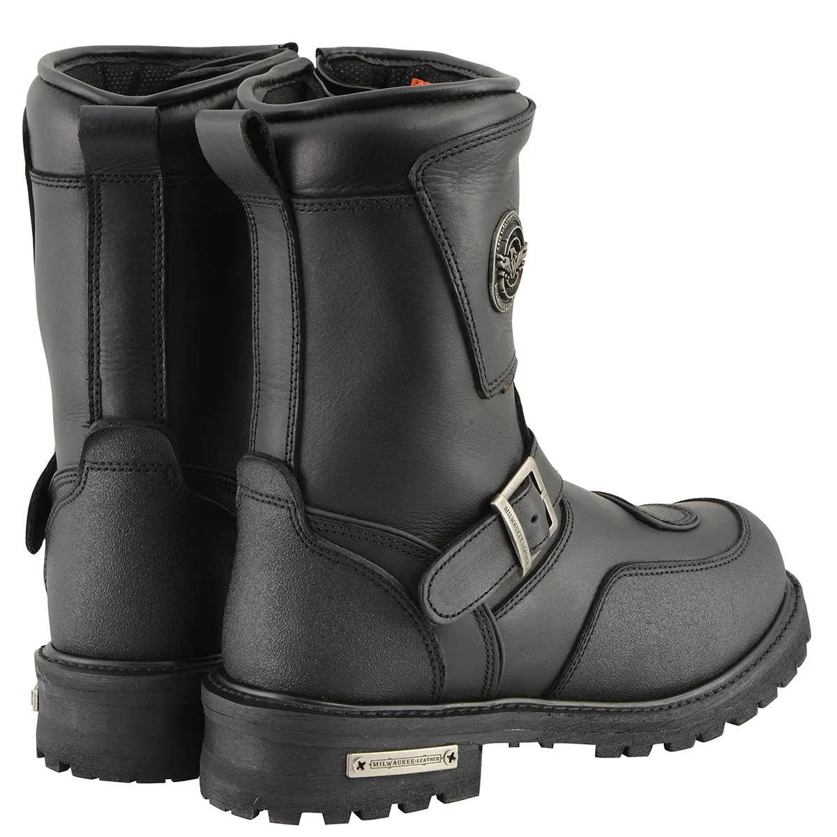 Milwaukee Leather Men's Black Wide Width 9-inch Waterproof Engineer