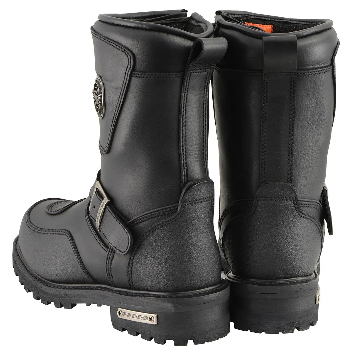 Milwaukee Leather Men's Black Wide Width 9-inch Waterproof Engineer