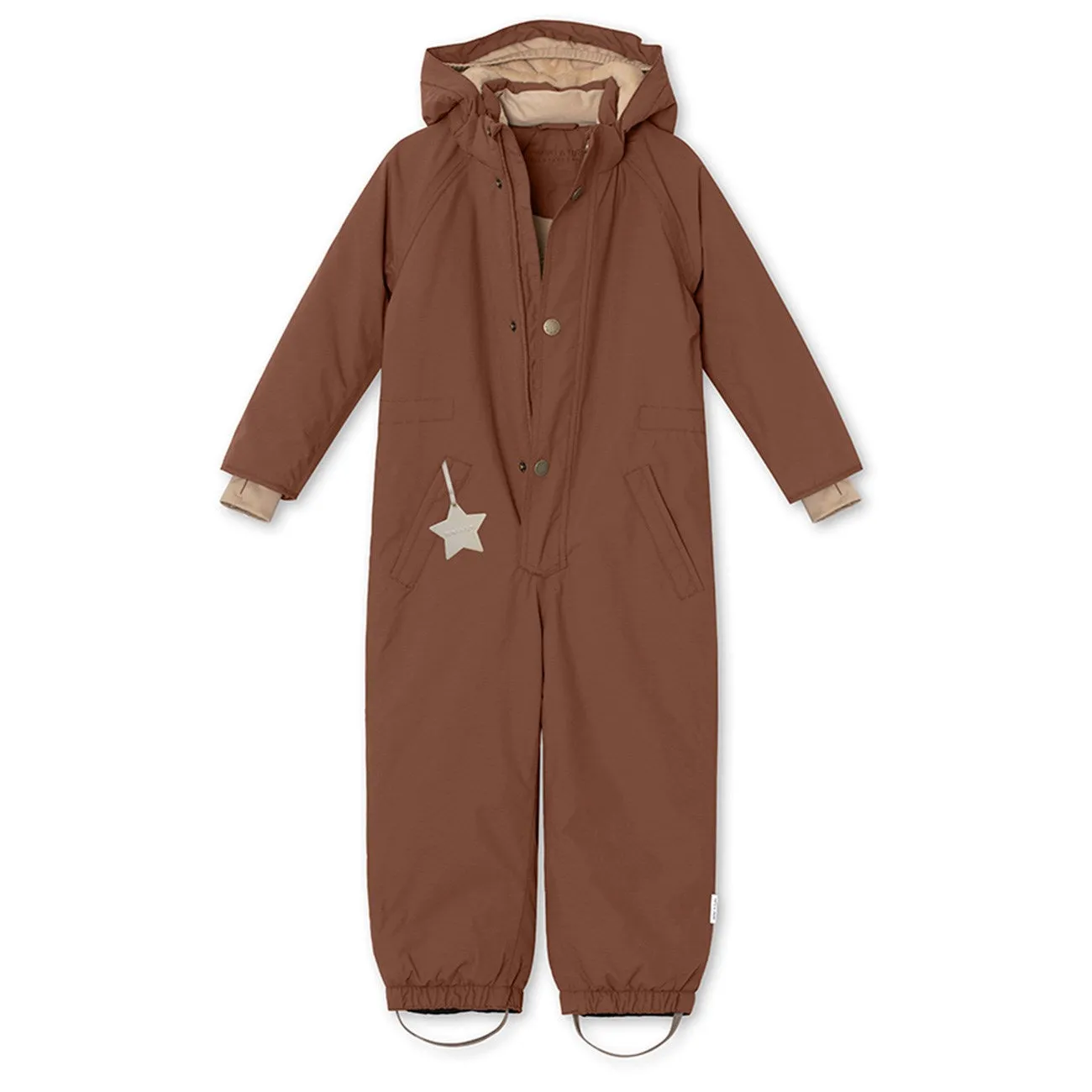 Mini A ture Rootbeer brown Wanni Fleece Snowsuit