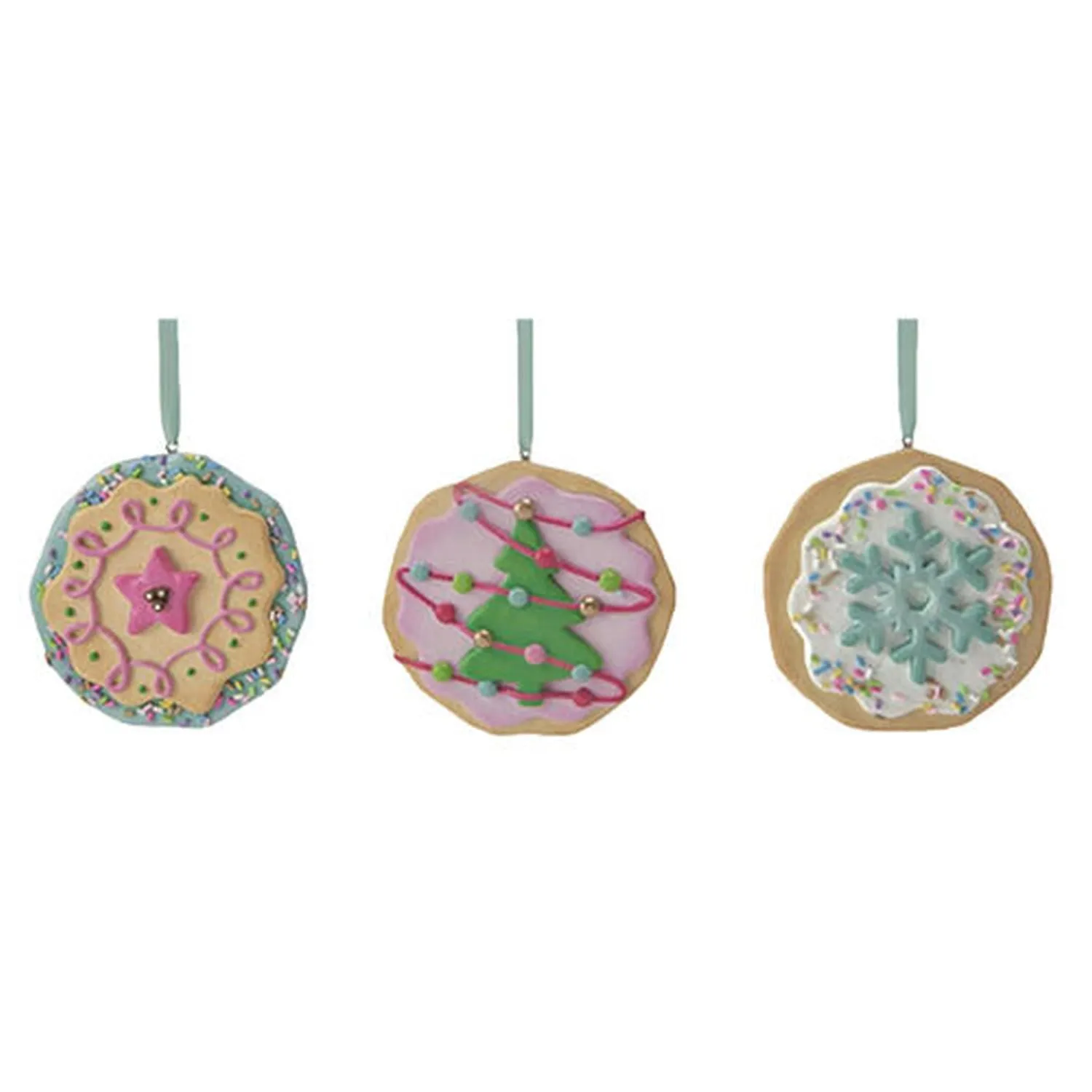 North Pole Sweet Shoppe Set Of 3 Assortment Cookie Cut Out Ornaments