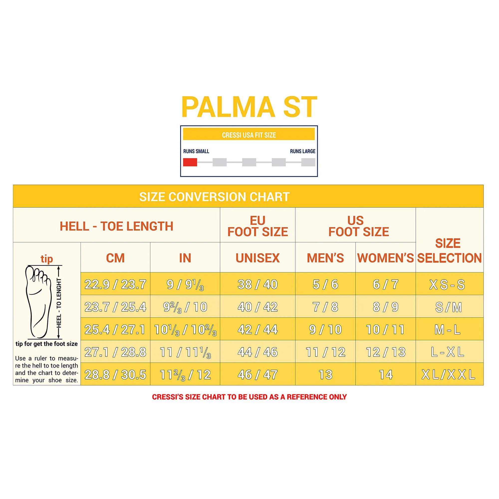 Open Box Cressi Palma ST 3mm Short Socks-Black / Orange-XSMSM