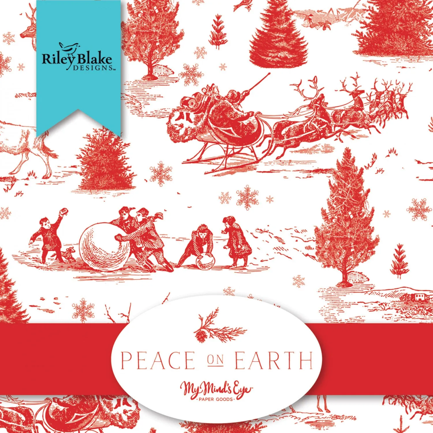 Peace on Earth | 2.5" Strip Roll by My Mind's Eye for Riley Blake | 40 pcs