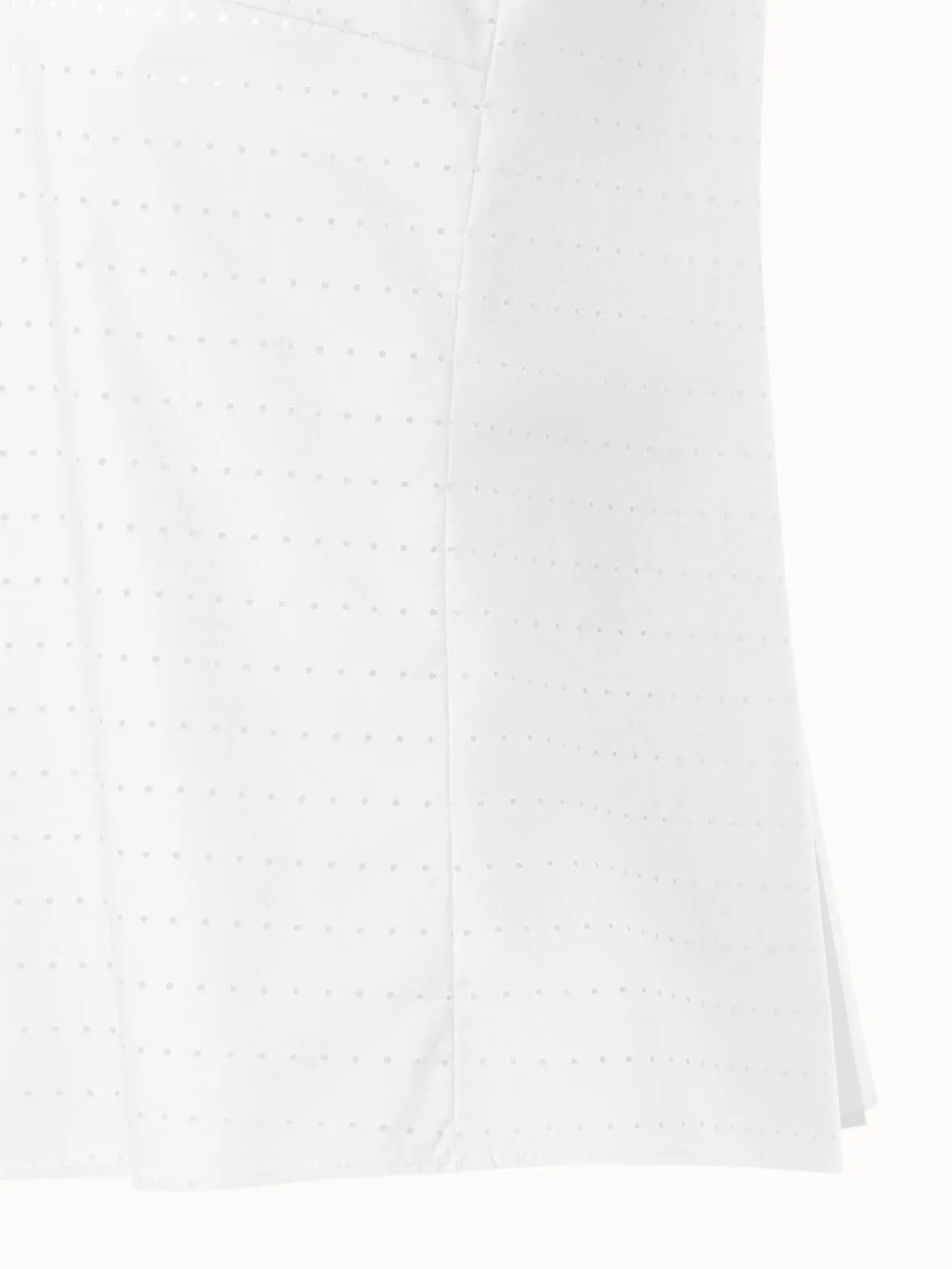 Perforated Pin Dot Cotton Poplin Blouse