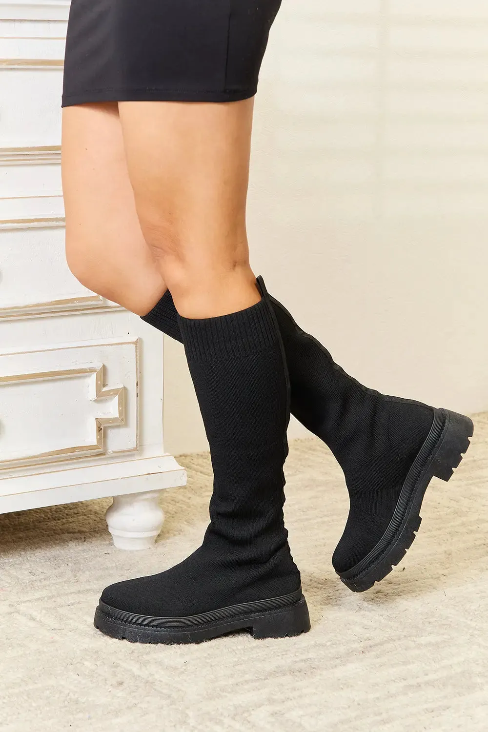 Platform Knee High Boots