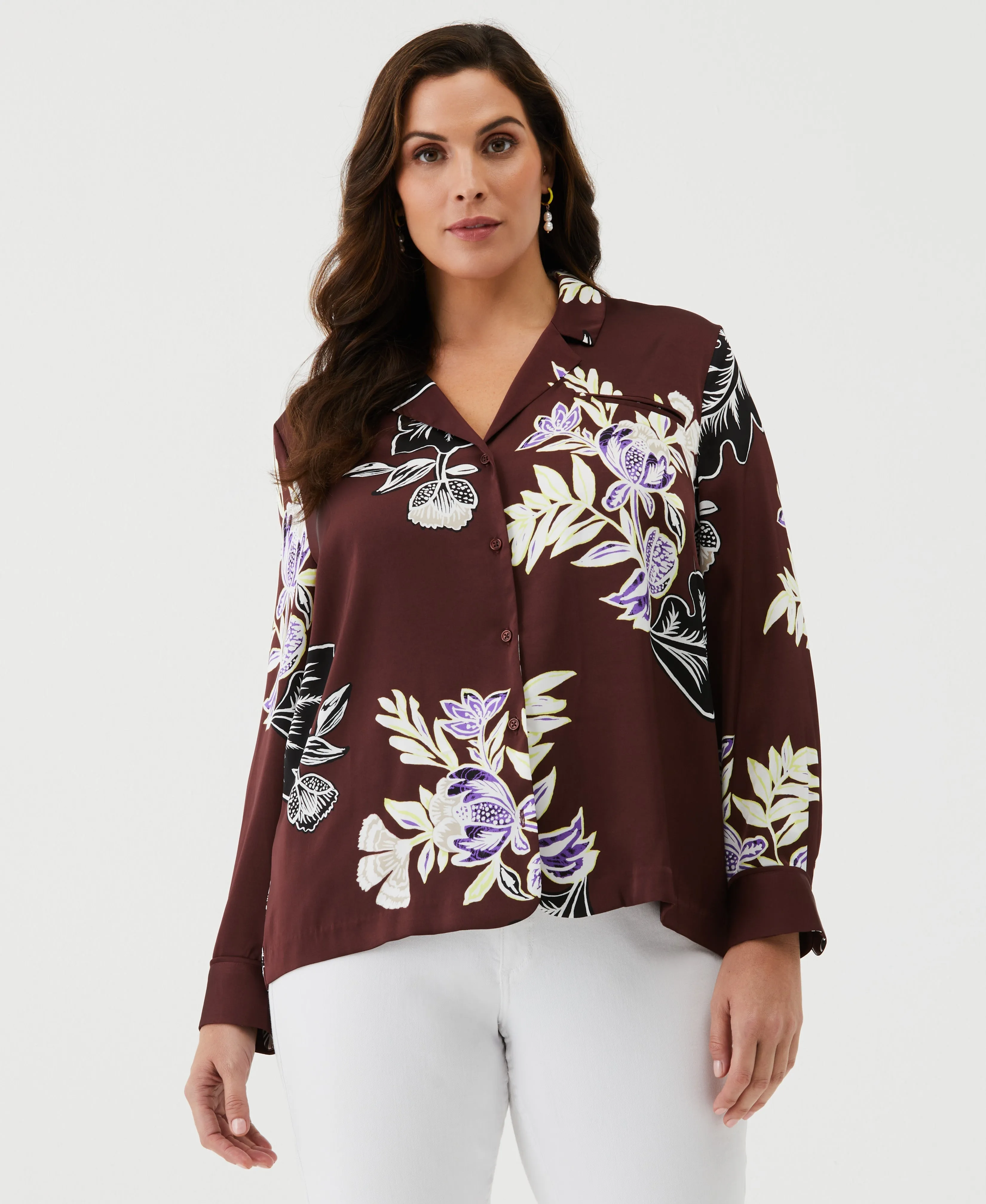 Plus Size Floral Print Set