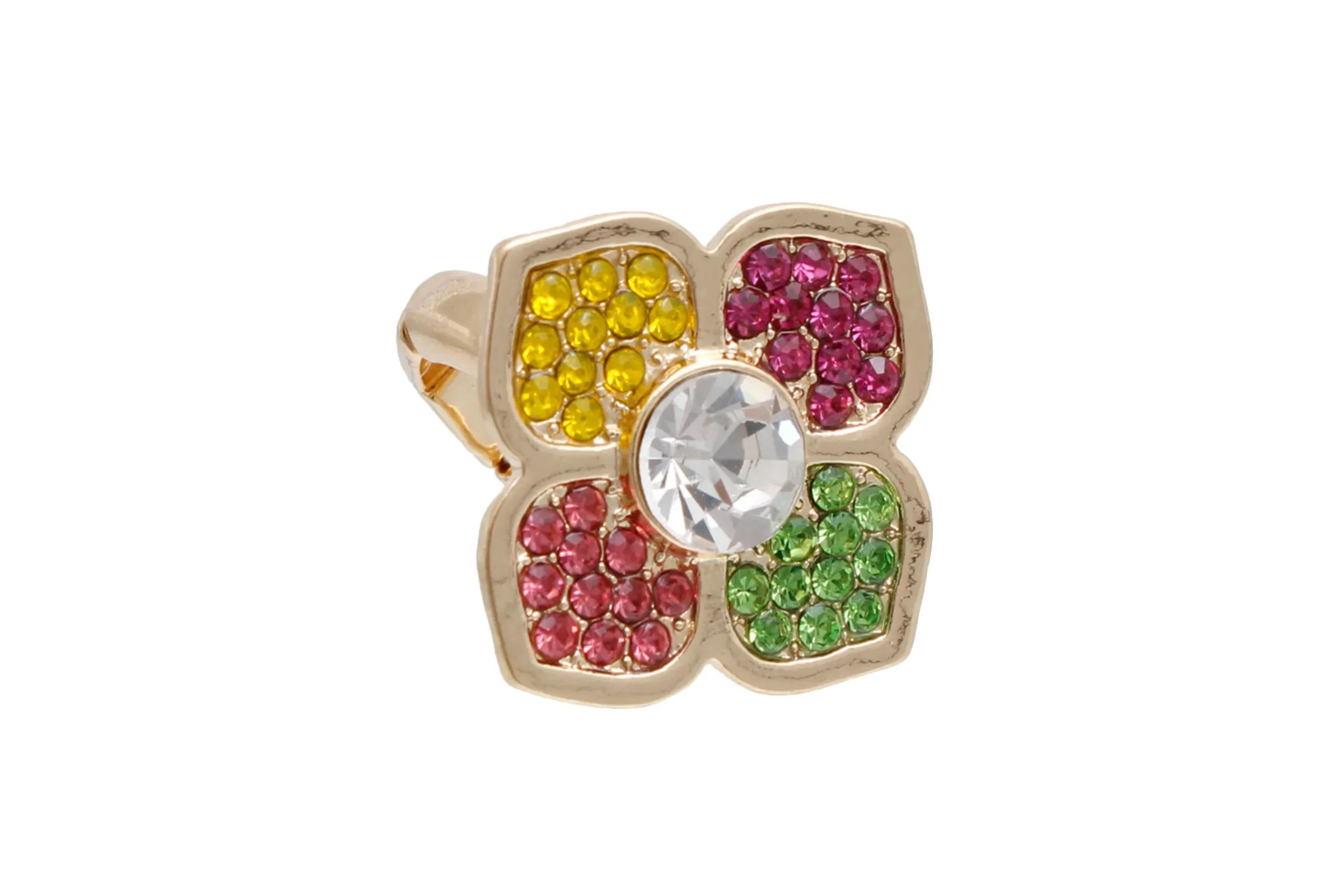 Rainbow Elegance: Flower Ring