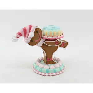 Santa's Sweet Shoppe Collection December Diamonds North Pole Sweet Shoppe Gingerbread Candle Holder.