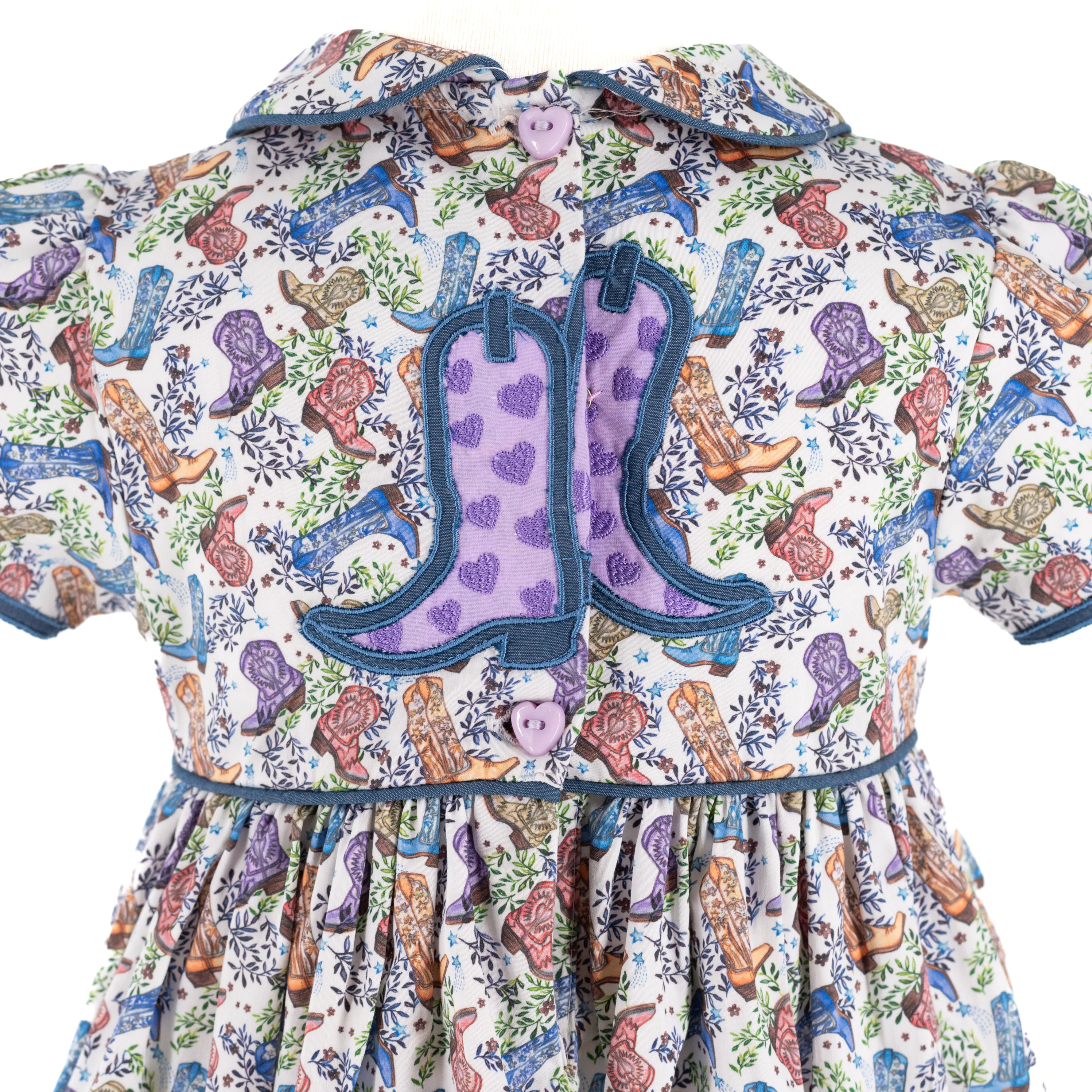 Sarita Girl Dress - Boots Print