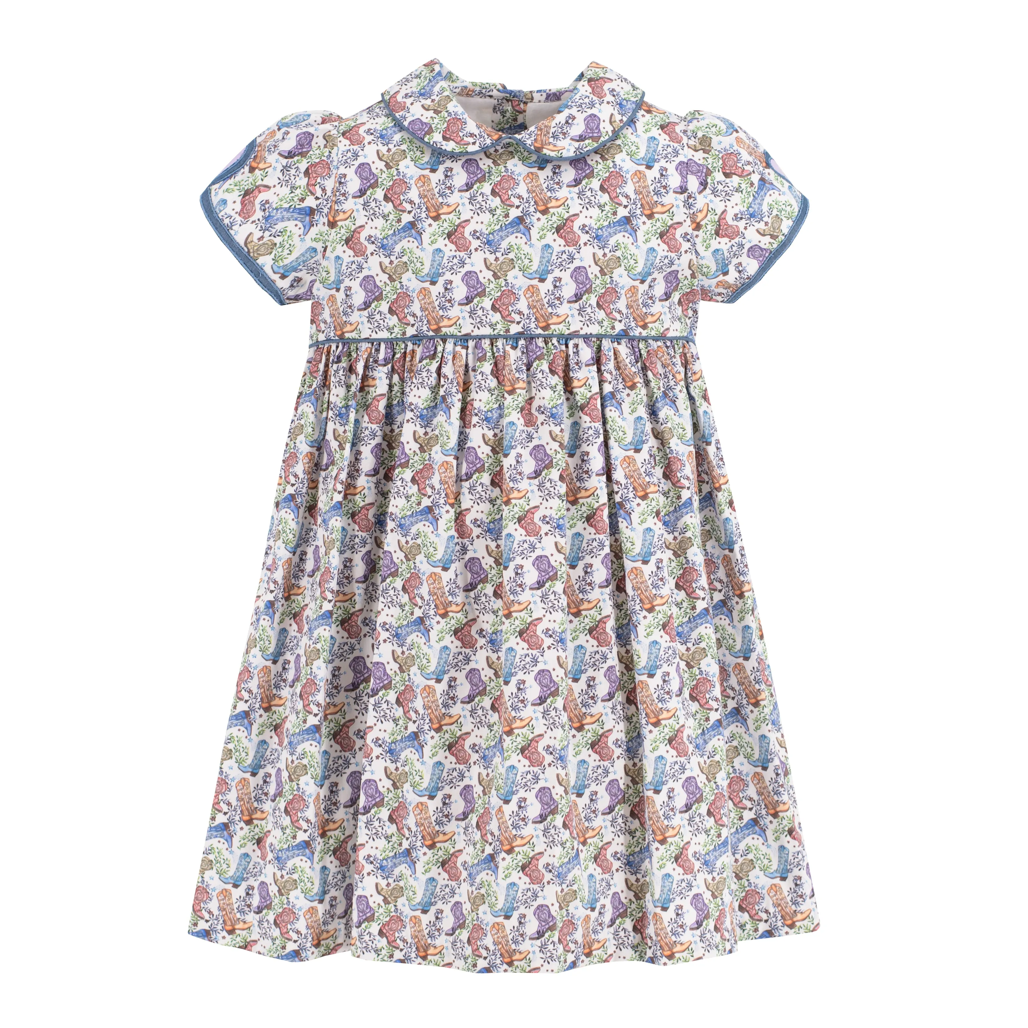 Sarita Girl Dress - Boots Print