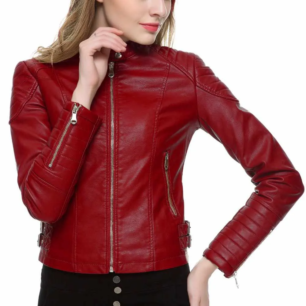 Slim Fit Motorcycle Fashion Leather Jacket