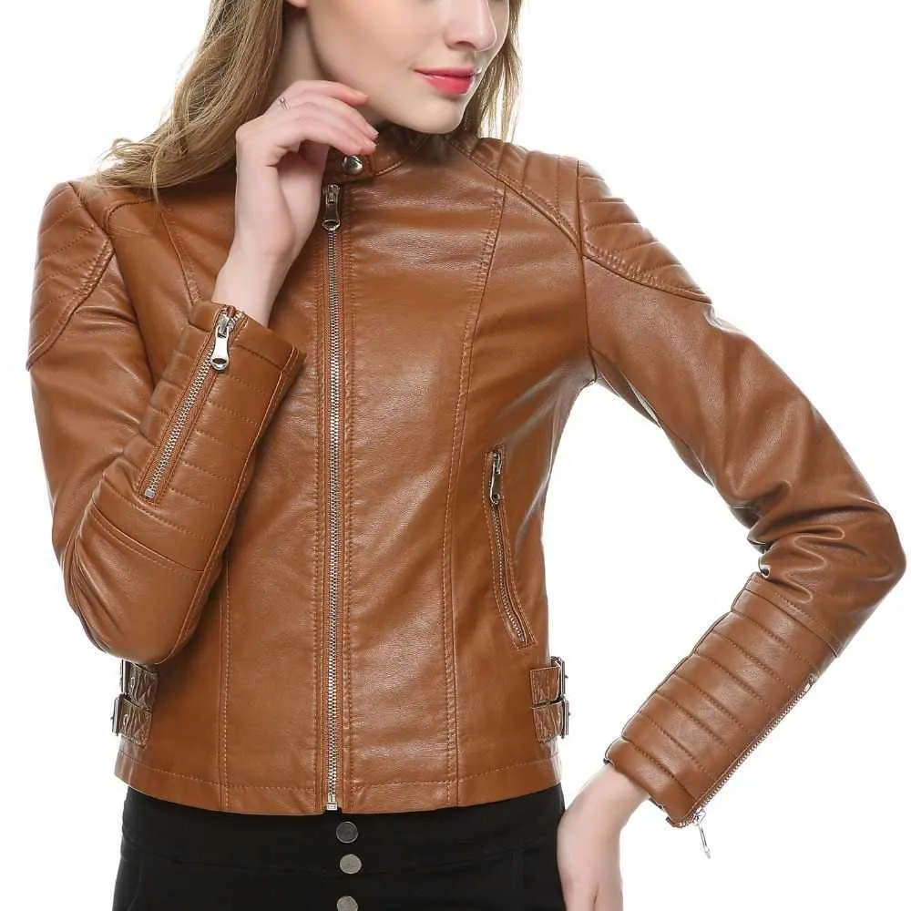 Slim Fit Motorcycle Fashion Leather Jacket